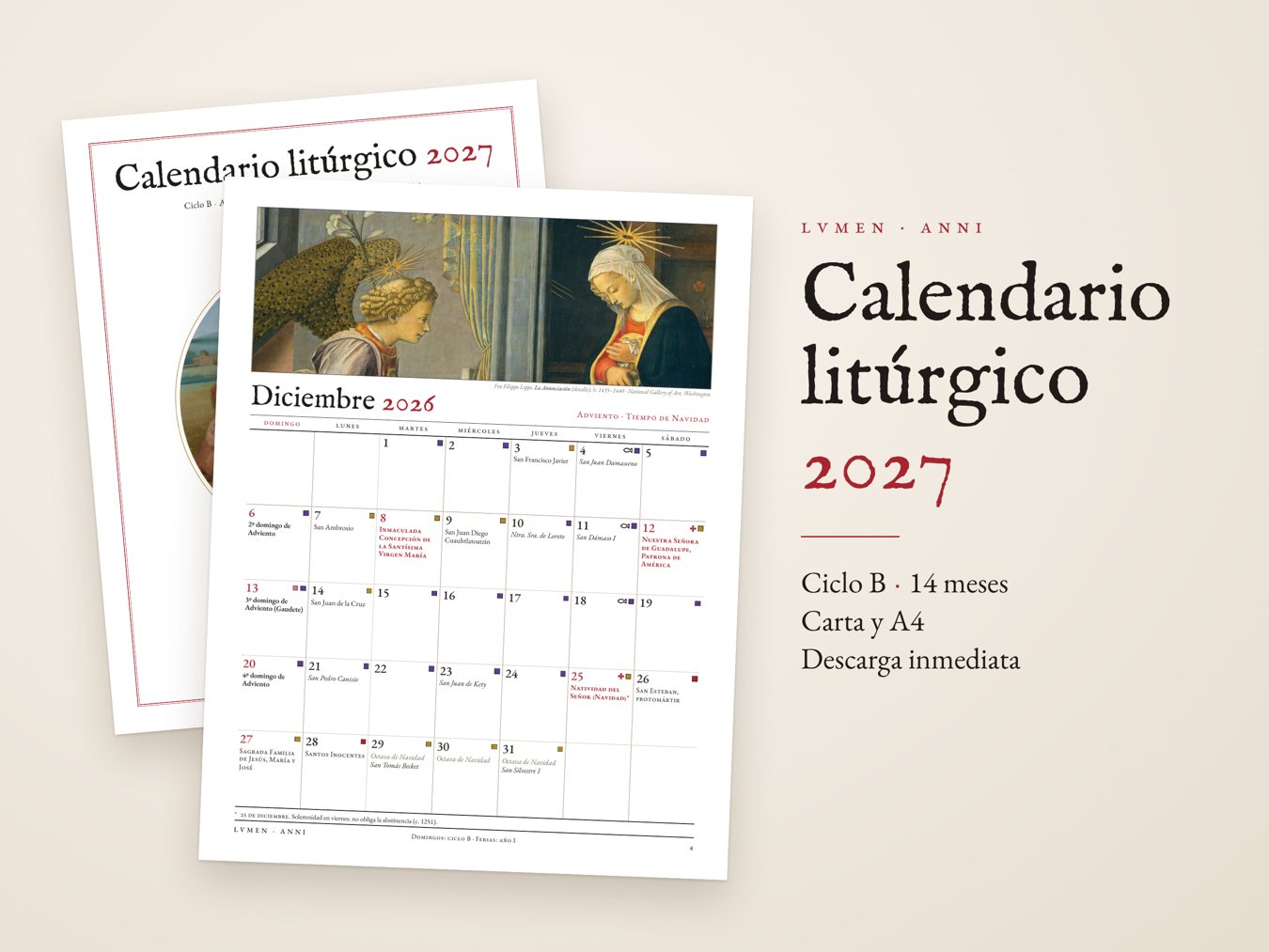 Calendario litúrgico 2027, image 1