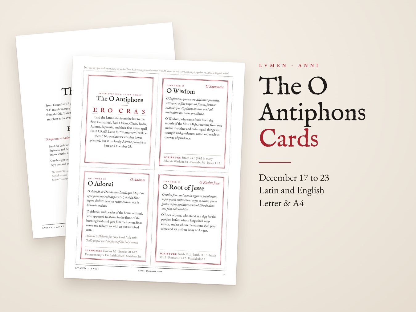 O Antiphons Cards, image 1