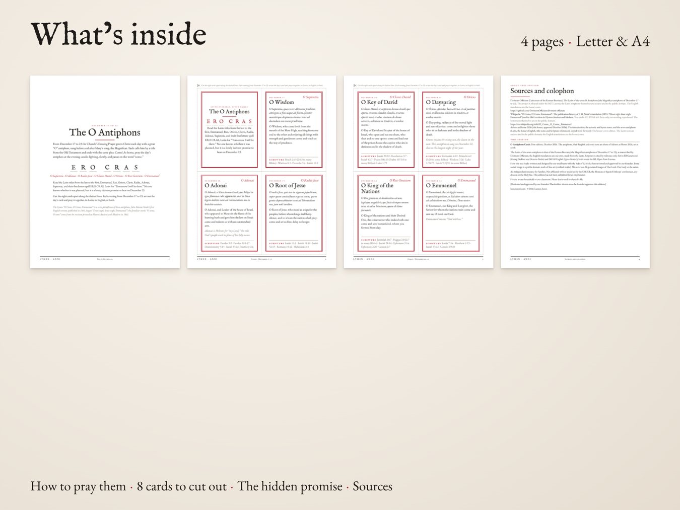 O Antiphons Cards, image 3