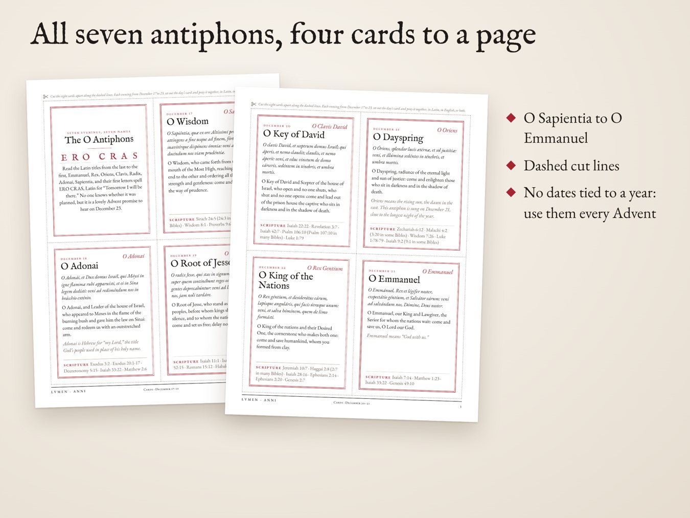 O Antiphons Cards, image 4